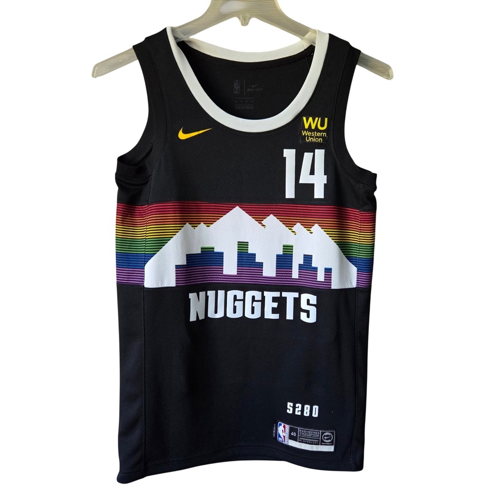Nike Denver Nuggets Gary Harris City Edition Jersey Small Black Rainbow Skyline